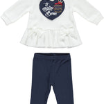 Completo con leggings in caldo cotone Neonata Minibanda K777 - MINIBANDA - LuxuryKids