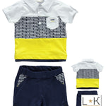 Completo Corto In Cotone Neonato Minibanda U627 - MINIBANDA - LuxuryKids