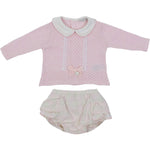 Completo Maglioncino Lana e Cashmire con Culotte Rosa Neonata Dr Kids 127 - DR.KID - LuxuryKids