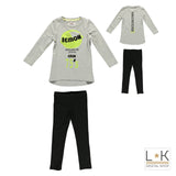 Completo Maxi Maglia con Leggins Bambina Sarabanda I858 - SARABANDA - LuxuryKids