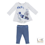 Completo Maxi Maglia con Leggins Bambina Sarabanda M246 - SARABANDA - LuxuryKids