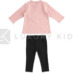Completo Maxi Maglia E Leggings Con Stella Ecopelliccia Neonata Sarabanda K862 - SARABANDA - LuxuryKids