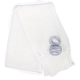 Completo Sciarpa E Cappello In Misto Lana Con Pon Pon Originale Panna Neonata Made In Italy BUFI 9866SC-00 - BUFI - LuxuryKids