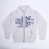 Completo Tuta Caldo Cotone Grigio con Stampe Blu SARABANDA F831 - SARABANDA - LuxuryKids