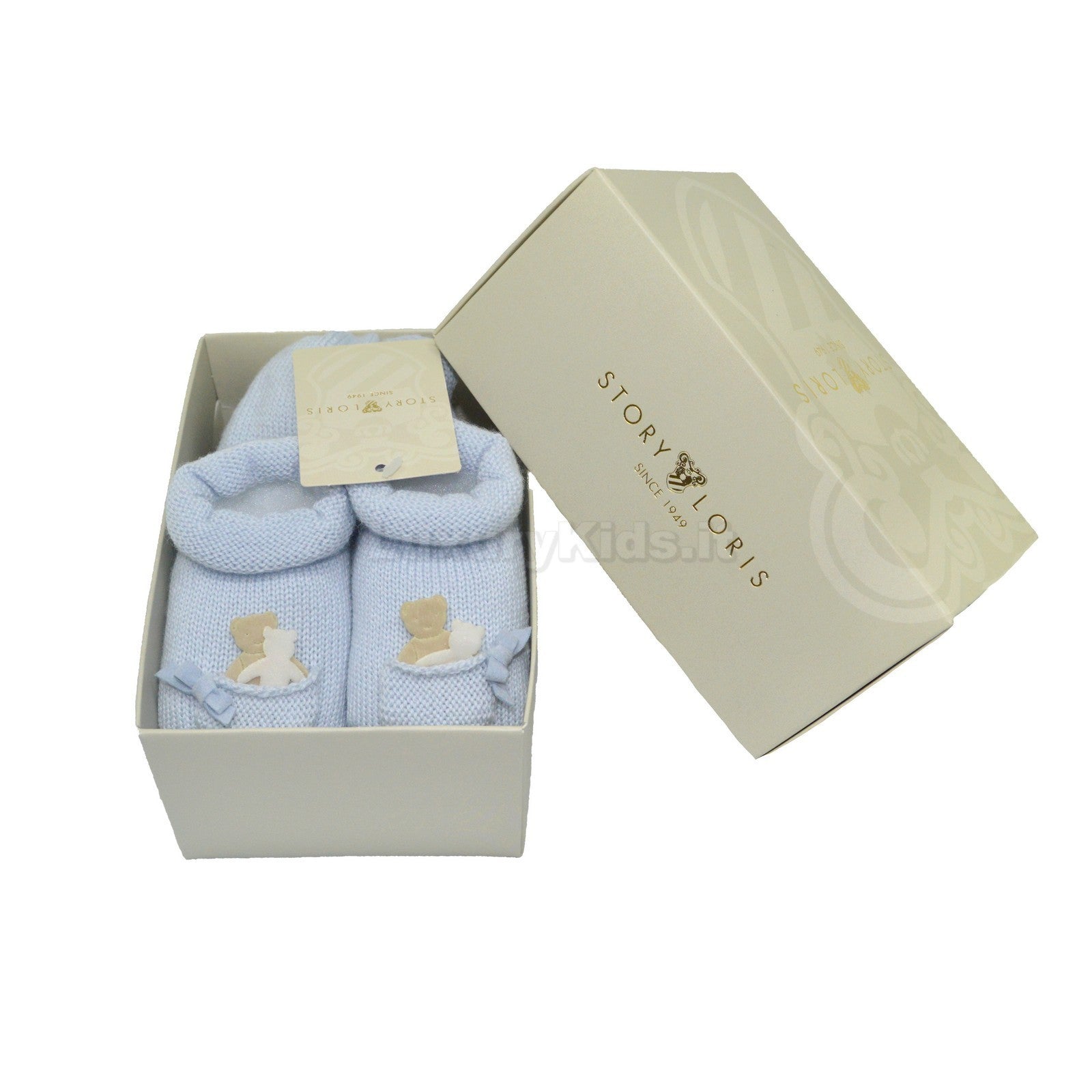 Confezione Regalo Orso Con Calzini Scarpetta E Cappellino Neonato Story Loris 21137 - STORY LORIS - LuxuryKids