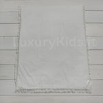 Coperta Corredino con Ricamo e Pizzo Unisex Bianco Creazioni Luana 150 - CREAZIONI LUANA - LuxuryKids