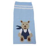 Coperta Corredino In Filo di Cotone Con Orsetto Neonato Celeste A&J 145 - A&J - LuxuryKids