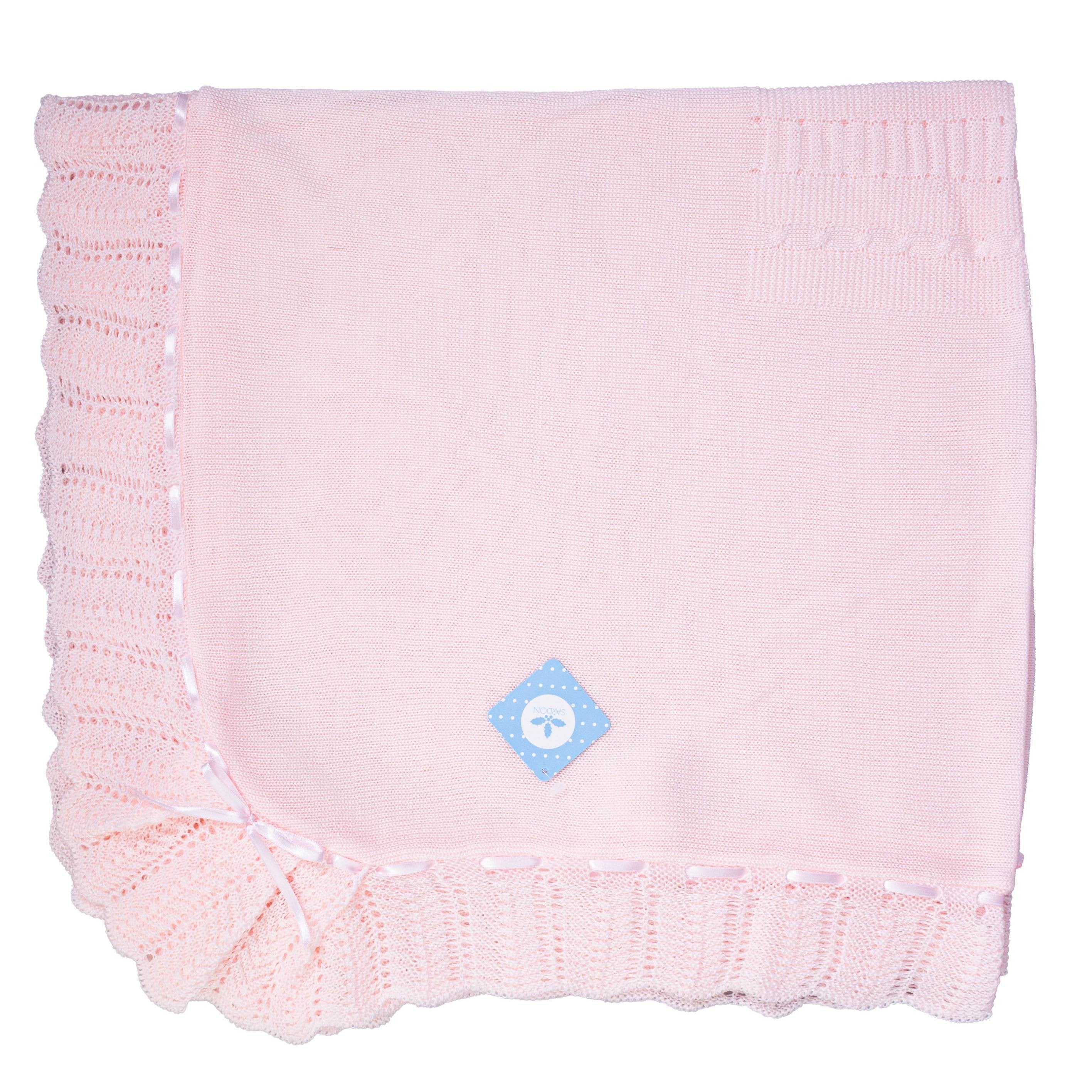 Coperta Corredino In Tessuto Anallergico Rosa e Panna Neonati SARDON AM700 - SARDON - LuxuryKids