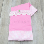 Coperta Imbottita Sfoderabile Fuxia Con Bordo A Quadretti E Fragoline Neonata TETO E TATTA CI3150 - TETO E TATTA - LuxuryKids