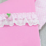 Coperta Imbottita Sfoderabile Fuxia Con Bordo A Quadretti E Fragoline Neonata TETO E TATTA CI3150 - TETO E TATTA - LuxuryKids