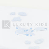 Copertina Imbottita Sfoderabile Bianca E Azzurra Con Aereoplanini Neonato La Sartoria Dei Piccoli LC751 - LA SARTORIA DEI PICCOLI - LuxuryKids