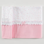 Copertina Imbottita Sfoderabile In Lino Fuxia E Tulle Stampato A Pois Neonata Ninnaoh E20COP3I - NINNAOH - LuxuryKids