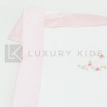 Copertina Imbottita Sfoderabile In Piquet Con Bordatura In Raso Rosa Neonata La Sartoria Dei Piccoli LC760 - LA SARTORIA DEI PICCOLI - LuxuryKids