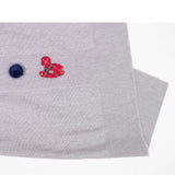 Copertina In Lana 100% Grigia Con Cavallucci A Dondolo Neonato NINNAOH I20COP223 - NINNAOH - LuxuryKids