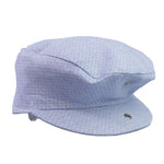 Coppola Elegante In Tessuto A Quadroni Celeste Neonato Le Petits Enfants COPC - LE PETITS ENFANTS - LuxuryKids