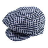 Coppola In Tessuto Fantasia a Quadri Blu Neonato Martinez AM230323 - ALESSANDRO MARTINEZ - LuxuryKids