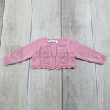 Coprispalle estivo con Trama traforata Neonata Rosa Antico A&J 254 - A&J - LuxuryKids