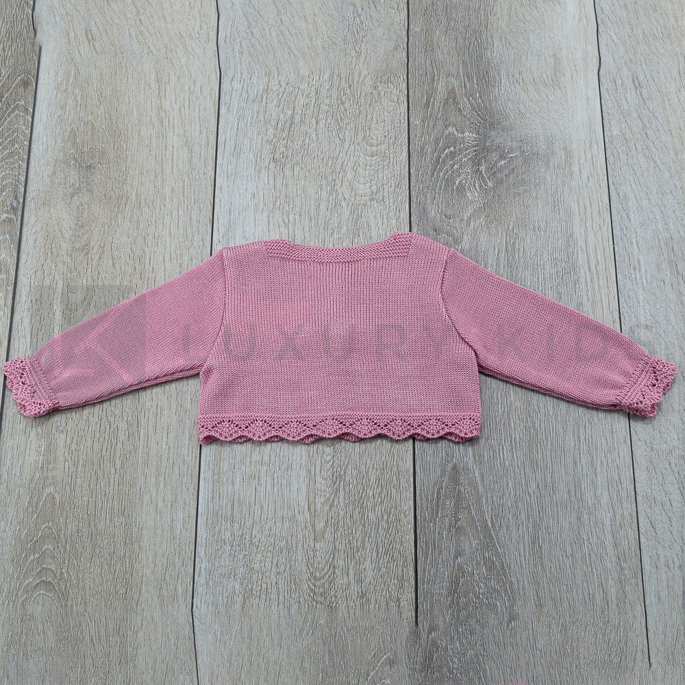 Coprispalle estivo con Trama traforata Neonata Rosa Antico A&J 254 - A&J - LuxuryKids