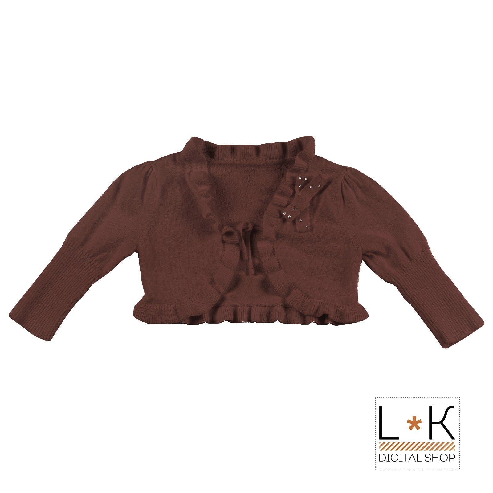 Coprispalle in misto lana Marrone Tinta Unita Neonata Sarabanda F264 - SARABANDA - LuxuryKids