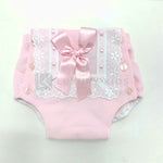 Culotte con pizzo di san gallo e fiocco per neonati  SARDON LA430 - SARDON - LuxuryKids