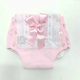 Culotte con pizzo di san gallo e fiocco per neonati  SARDON LA430 - SARDON - LuxuryKids