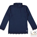 Dolcevita Lupetto Con Pizzo Bambina SARABANDA T428 - SARABANDA - LuxuryKids