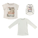 Doppia Maglia in caldo Cotone Panna Bambina Sarabanda N485 - SARABANDA - LuxuryKids