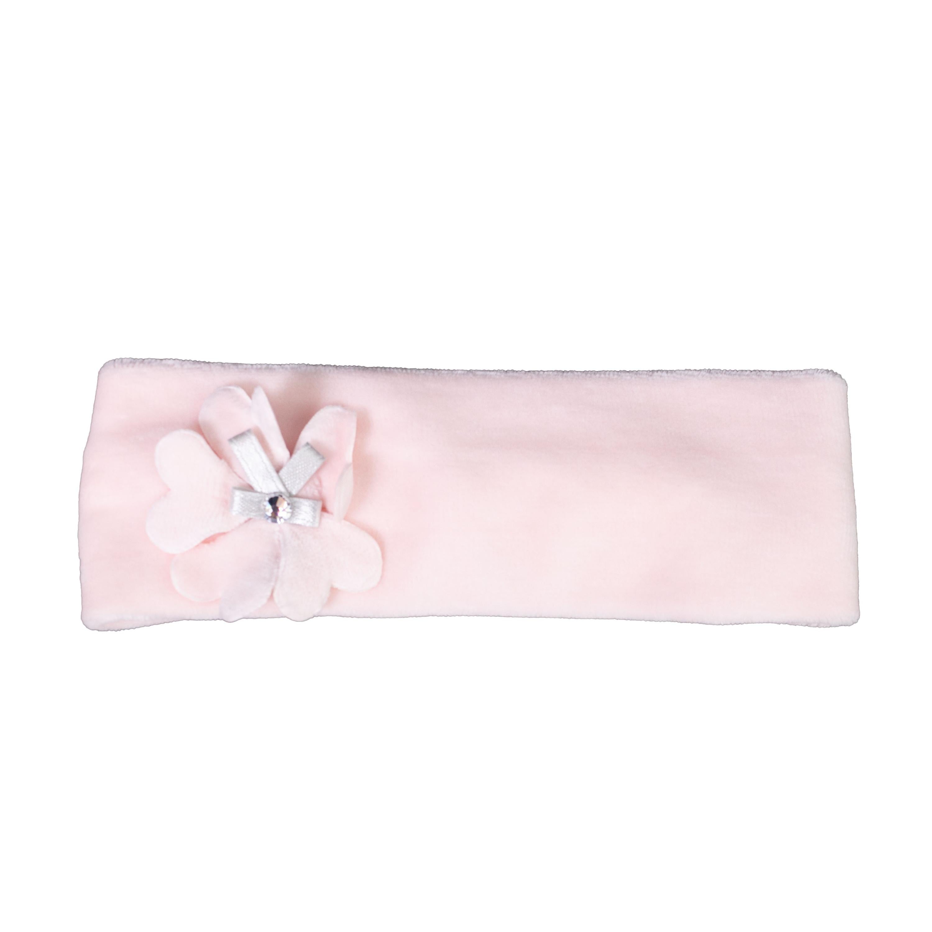 Fascia in ciniglia Rosa neonata La sartoria dei piccoli F658 - LA SARTORIA DEI PICCOLI - LuxuryKids