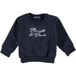 Felpa Caldo Cotone con Logo Blu Bambino Manuell&Frank MF8004N - MANUELL&FRANK - LuxuryKids