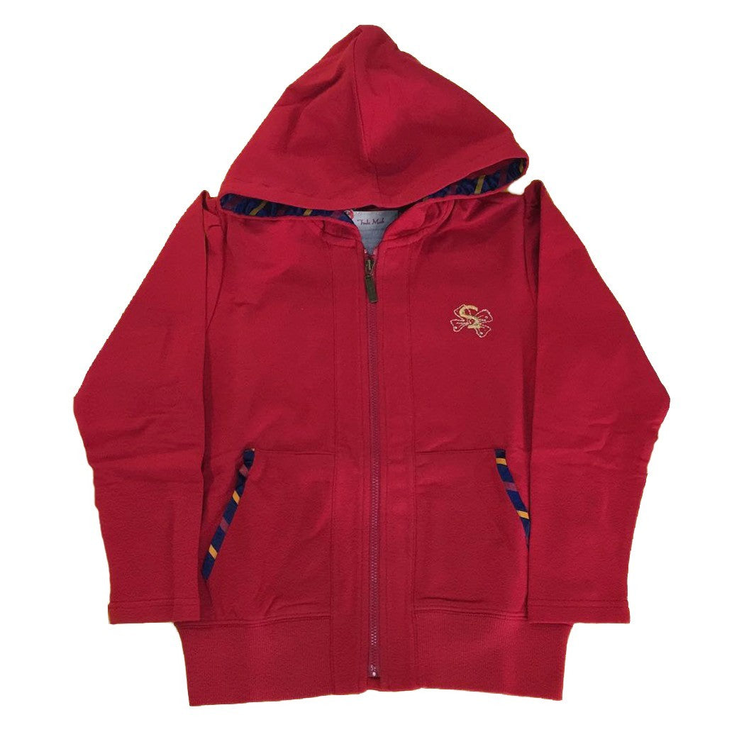 Felpa con Cappuccio Bambina Rosso Sarabanda D417 - SARABANDA - LuxuryKids