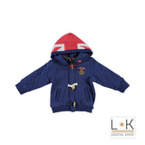 Felpa con Cappuccio in Caldo Cotone Blu Bambino Sarabanda N145 - SARABANDA - LuxuryKids