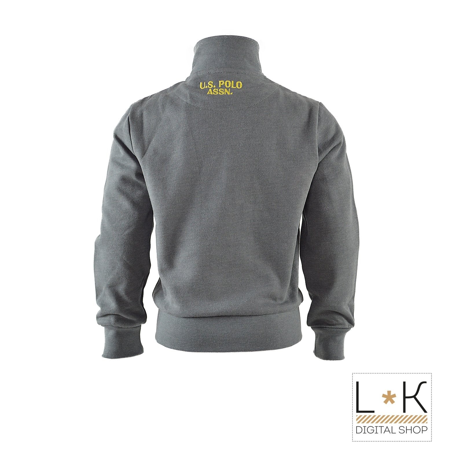 Felpa con Zip Grigio Bambino Polo Assn 47130-GREY - POLO ASSN - LuxuryKids