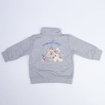 Felpa in Caldo Cotone Con Zip Grigio Neonata One Love 305F200 - ONE LOVE - LuxuryKids