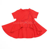 Felpa in Caldo Cotone Elasticizzato con Stella di Pietrine Rosso Bambina Fun&Fun FNBST0064 - FUN&FUN - LuxuryKids