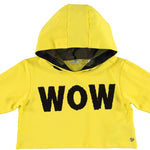 Felpa In Cotone Corta Gialla Con Cappuccio Bambina Sarabanda W415 - SARABANDA - LuxuryKids