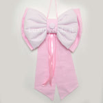 Fiocco Nascita Artigianale con Righe Rosa Per Neonata Handmade FIOCCOR - HANDMADE - LuxuryKids