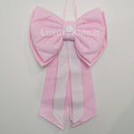 Fiocco Nascita Artigianale Rosa con Pois e Bande Ricamabili Per Neonata Handmade FIOCCOPOIS - HANDMADE - LuxuryKids