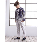 Giacca a Righe con Pochette inclusa Bambino Blu Manuell & Frank M3138 - MANUELL&FRANK - LuxuryKids