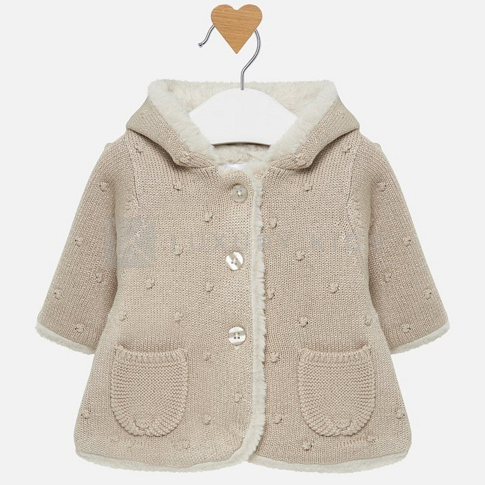 Giacca Con Cappuccio in maglia Neonata Mayoral 2304 - MAYORAL - LuxuryKids