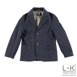 Giacca Elegante Blu in Caldo Cotone Bambino Sarabanda T380 - SARABANDA - LuxuryKids