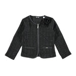 Giacca Laminata in Argento Bambina Nero Sarabanda R433 - SARABANDA - LuxuryKids