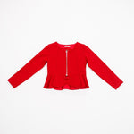 Giacchetta in felpa elegante NERA con zip bambina FUN&FUN FNBJK0142 - FUN&FUN - LuxuryKids