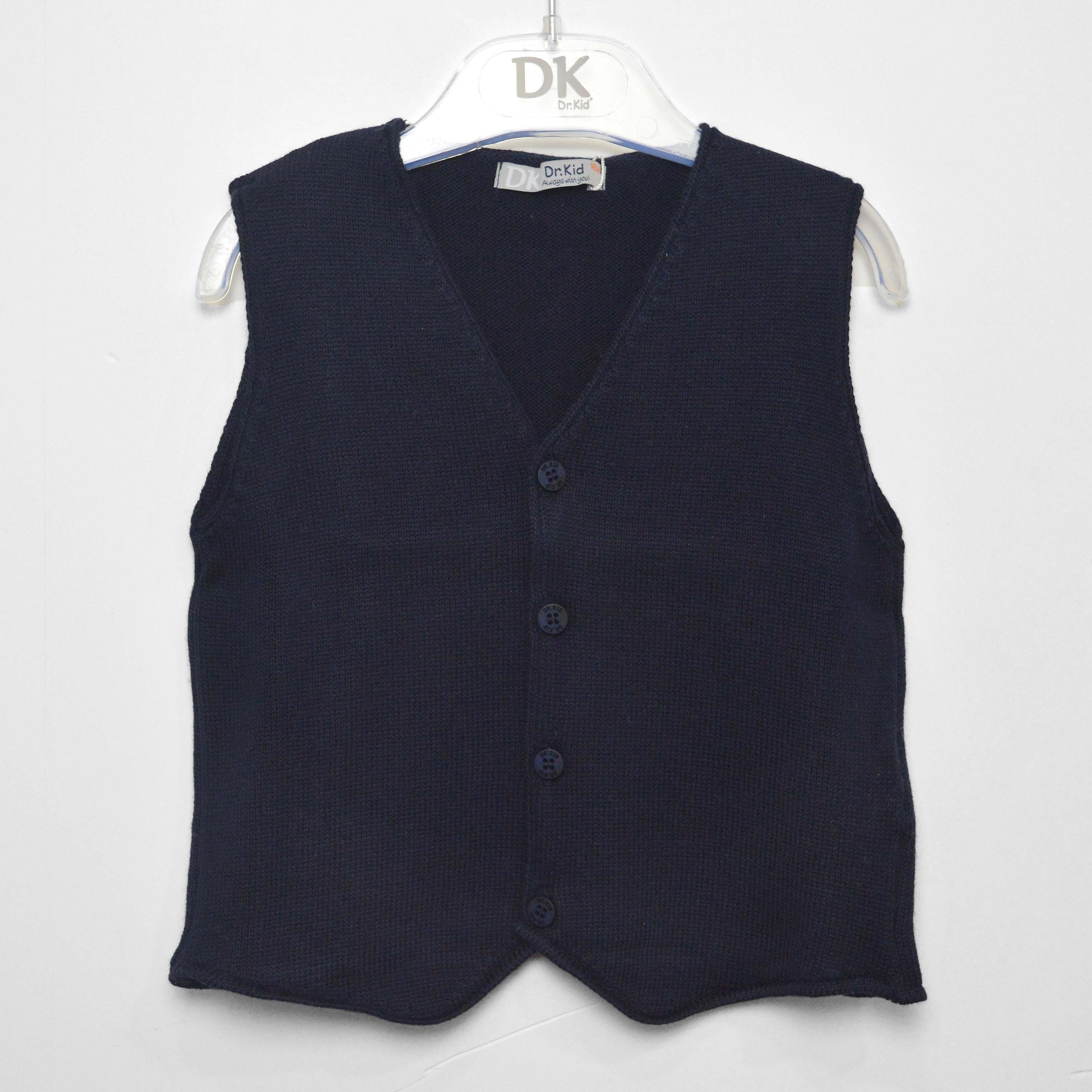 Gilet Blu in Misto Lana Per Bambino Dr.Kids 569 - DR.KID - LuxuryKids