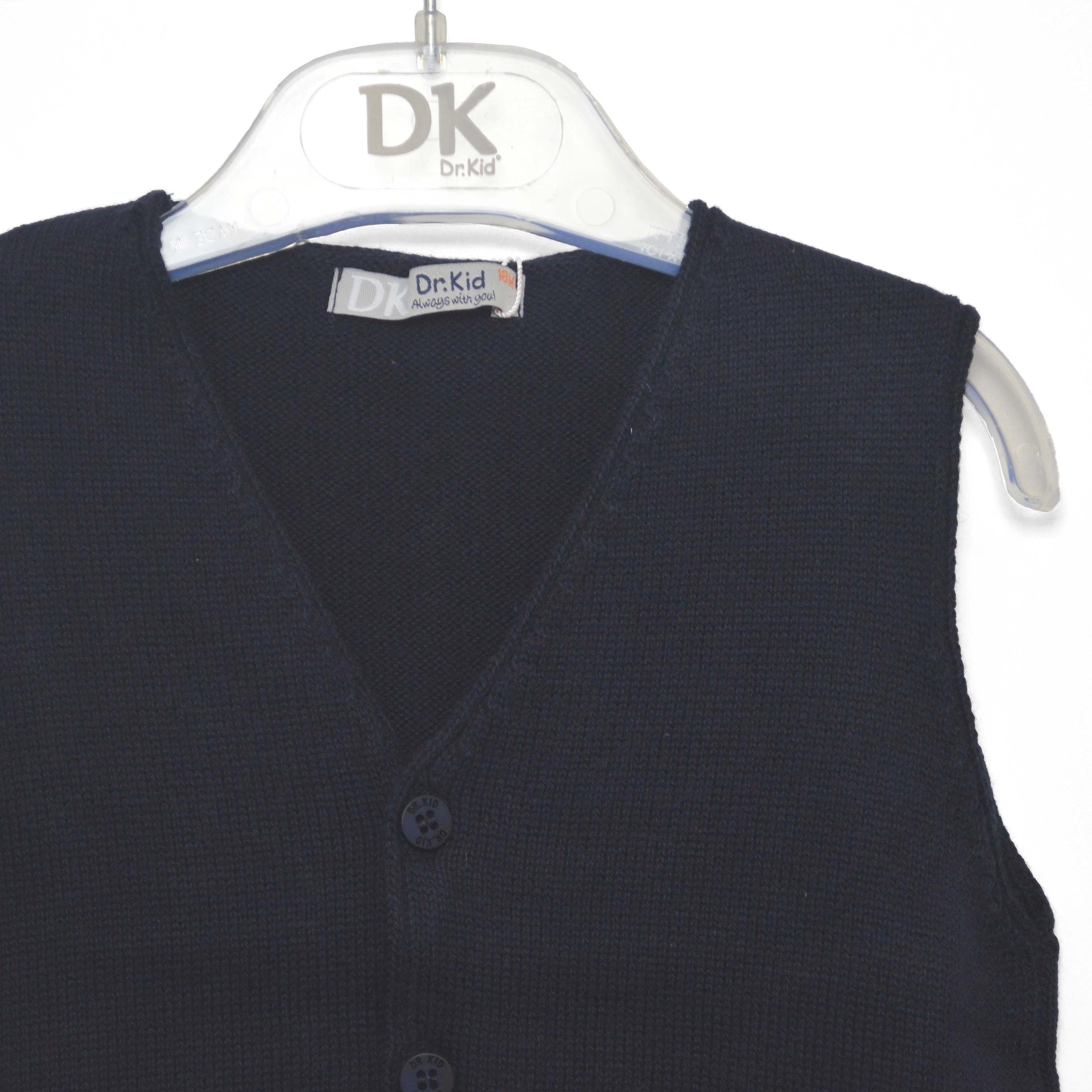 Gilet Blu in Misto Lana Per Neonato Dr.Kids 569 - DR.KID - LuxuryKids