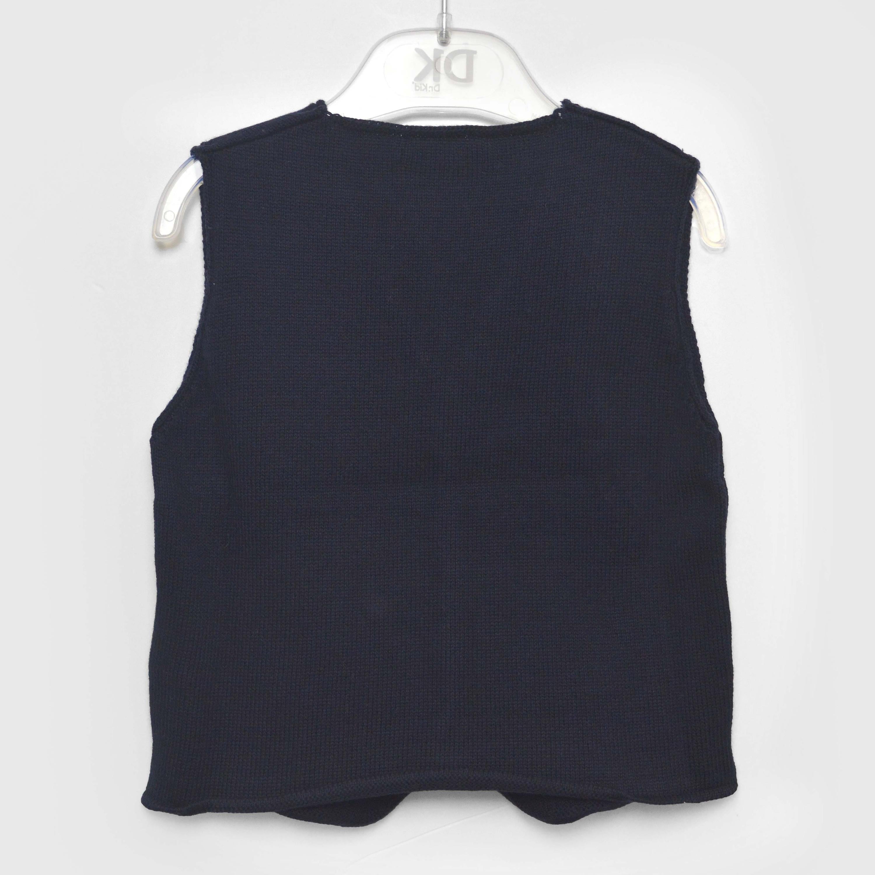 Gilet Blu in Misto Lana Per Neonato Dr.Kids 569 - DR.KID - LuxuryKids