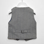 Gilet Elegante a Righe Grigio Neonato Sarabanda T170G - SARABANDA - LuxuryKids