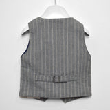 Gilet Elegante a Righe Grigio Neonato Sarabanda T170G - SARABANDA - LuxuryKids
