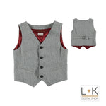 Gilet Elegante Grigio Bambino Sarabanda L391 - SARABANDA - LuxuryKids