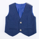 Gilet Elegante in Caldo Cotone Blu Neonato Minibanda N670 - MINIBANDA - LuxuryKids