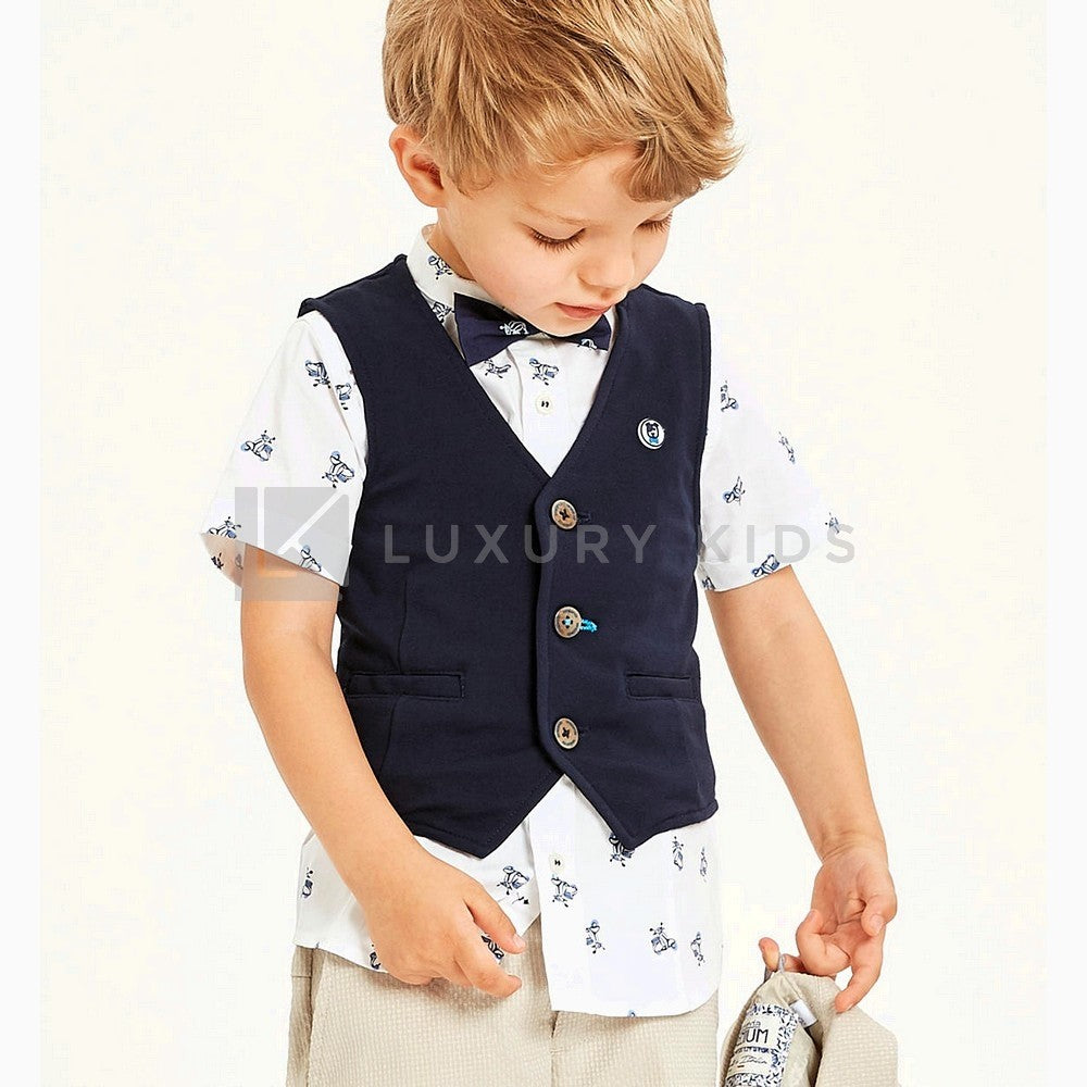 Gilet Elegante In Punto Milano  Bambino Sarabanda J171 - SARABANDA - LuxuryKids